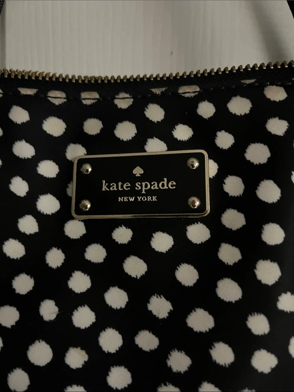 kate spade Black and White Polka Dot Laptop Tote
